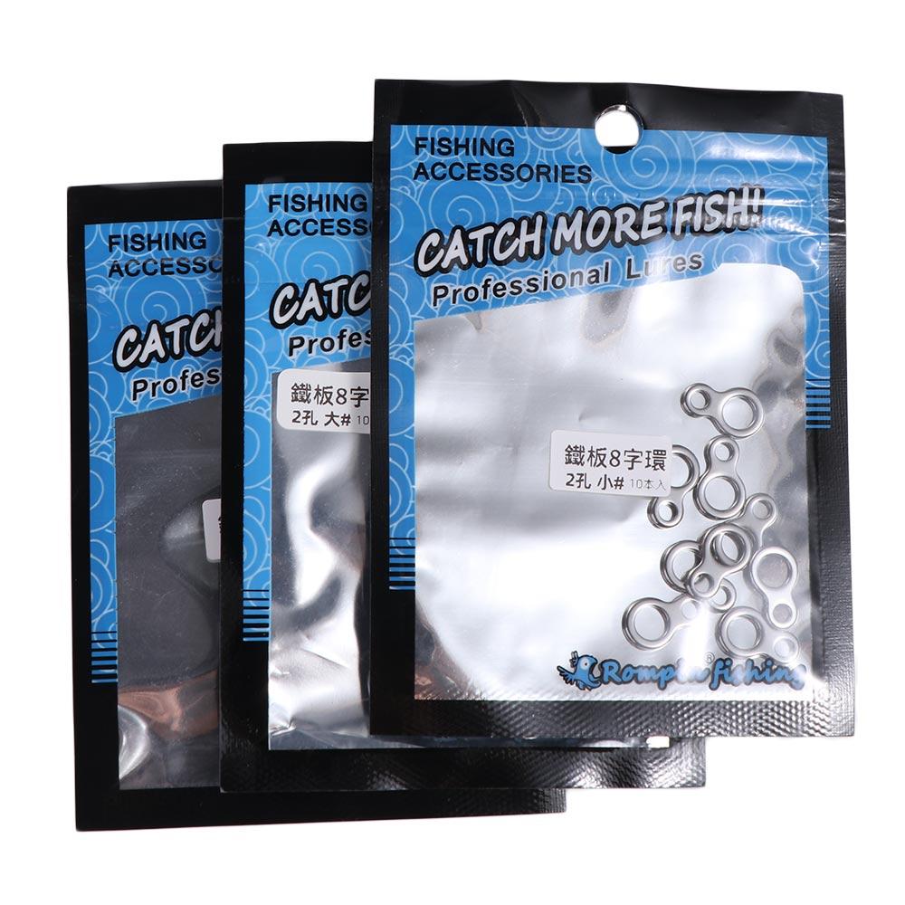 Fishing Hook Jig - 10 Pezzi Anelli Solidi in Acciaio
