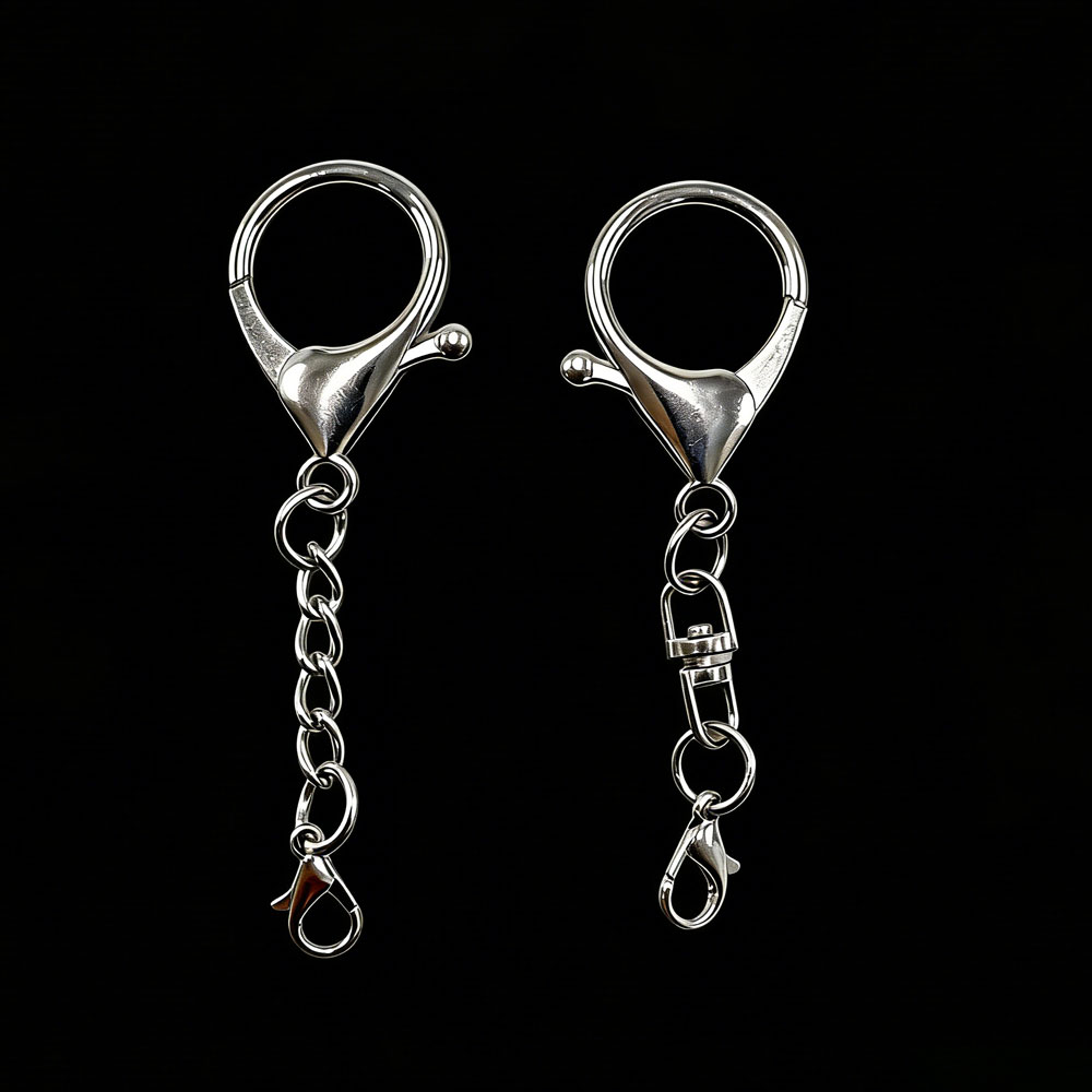 Fishing Hook Size - 10 Pezzi Moschettone Grande Color Argento