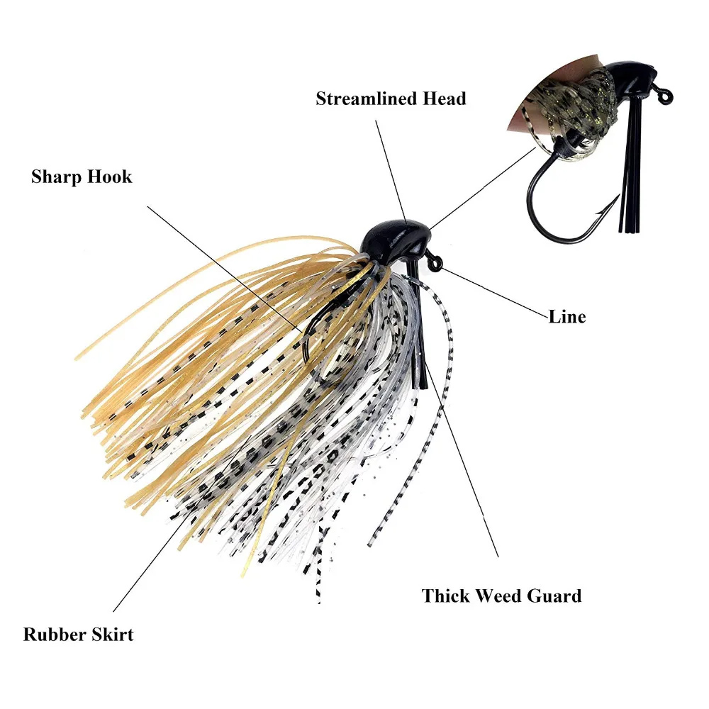 10 pz 7g 10g 14g Weedless Jig  - Fishing Hook Weedless recensione e prezzo